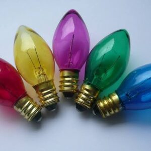 12V 3W E12 Coloured Christmas Spare Bulbs – Mixed Pack of 4