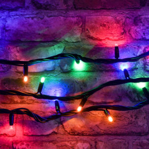 Lyyt Heavy Duty Outdoor LED String Lights with Controller – 90 Multicolour, 11m
