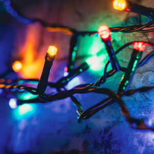 Lyyt 120 LED Battery String Lights with Timer – Multicolour, 9.5m