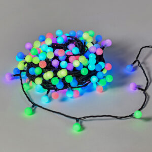 Lyyt 200 Multicolour 14mm Berry Lights with Remote & Timer, 20m