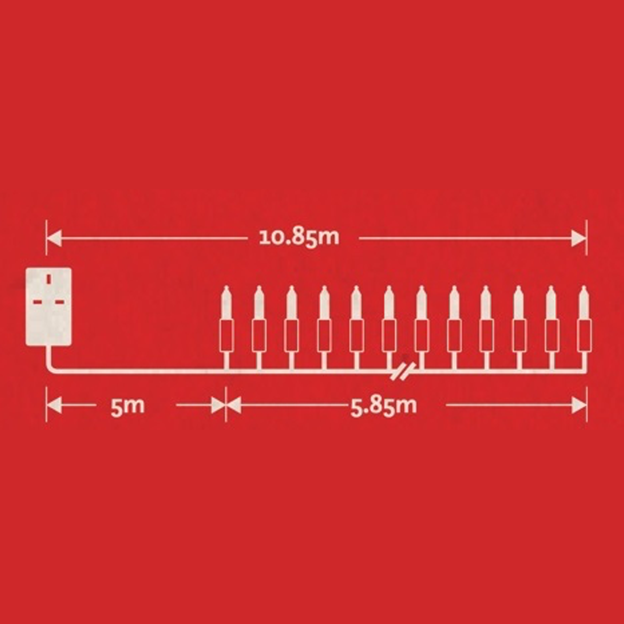 Noma Canterbury Bells 40 Multicolour LED Christmas Lights – 4405 Replacement (2523079) - Image 5