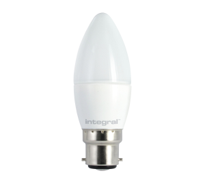 LED Candle B22 (BC) 60W equivalent, Warm white, dimmable