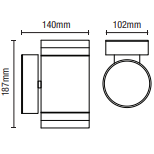 Forum ZN-29189-ATR Lens Up&Down Wall Light - Image 3