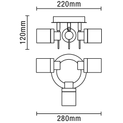 Forum SPA-27405-MBLK Spot c/w 3GU10s 35W - Image 3