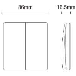 Forum CUL-40034-65 2 Gang Kinetic Wall Switch Black - Image 3