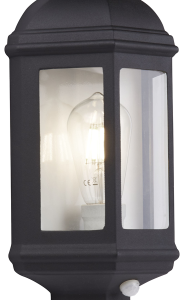 Searchlight 280BK-PIR Outdoor & Porch Wall Light