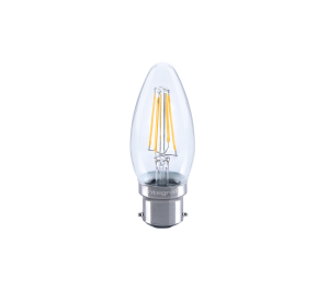 LED Candle B22 (BC) 40W equivalent, Warm white, dimmable