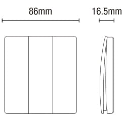 Forum CUL-40035-65 3 Gang Kinetic Wall Switch White - Image 3