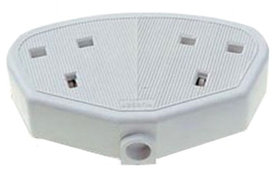 Lyvia 2 Gang Trailing Socket 13A – White