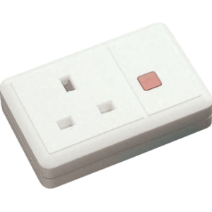 Click 1 Gang Trailing Socket 13A – White