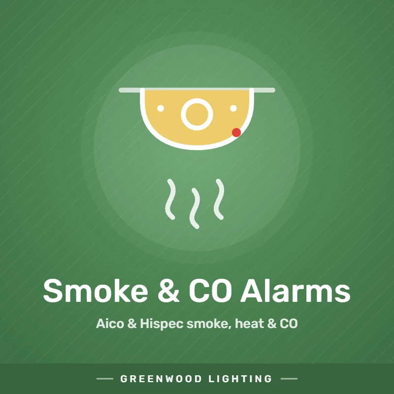 Aico and Hispec smoke, heat and CO alarms