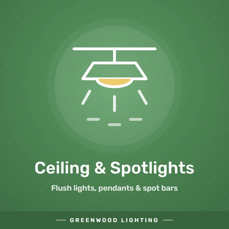 Ceiling lights, pendants and spotlights