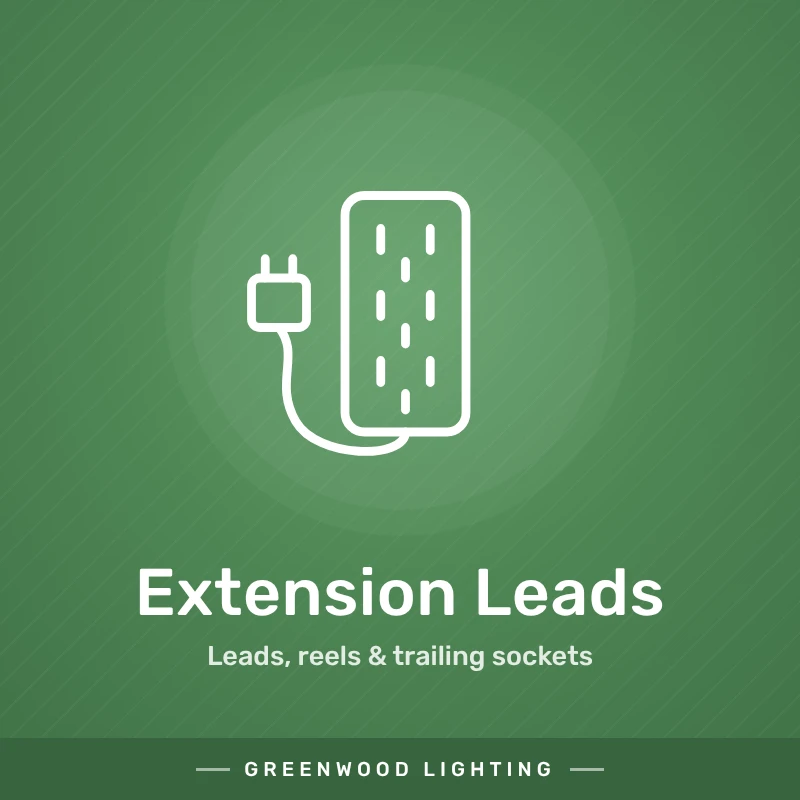 Extension leads, cable reels and trailing sockets