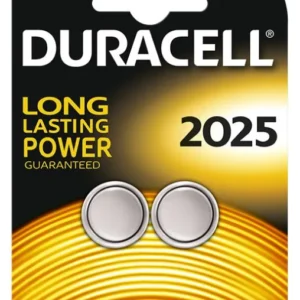 Duracell CR2025 3V Lithium Coin Cell Batteries – Pack of 2