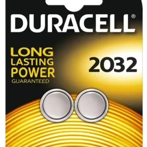 Duracell CR2032 3V Lithium Coin Cell Batteries – Pack of 2