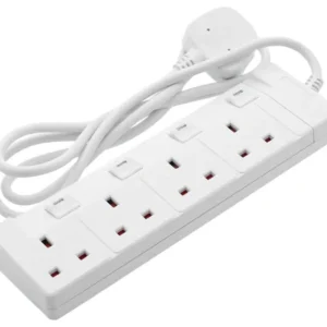 Westminster 4 Gang Individually Switched Extension Lead, 2m