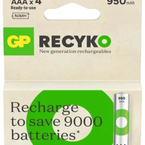 GP ReCyko AAA 950mAh Rechargeable Batteries – Pack of 4
