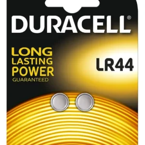 Duracell LR44 Alkaline Button Batteries – Pack of 2