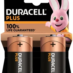 Duracell Plus D Batteries – Pack of 2