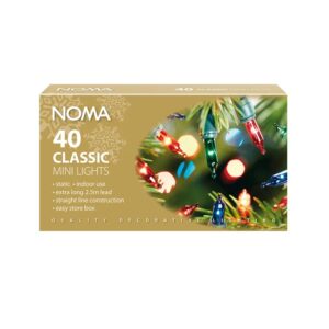 Noma Classic 40 Multicolour Mini Fairy Lights, Green Cable (418GM)