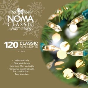 Noma Classic 120 Clear Mini Fairy Lights, Green Cable (912GC)