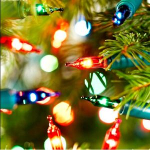Noma Classic 160 Multicolour Mini Fairy Lights, Green Cable (116GM)